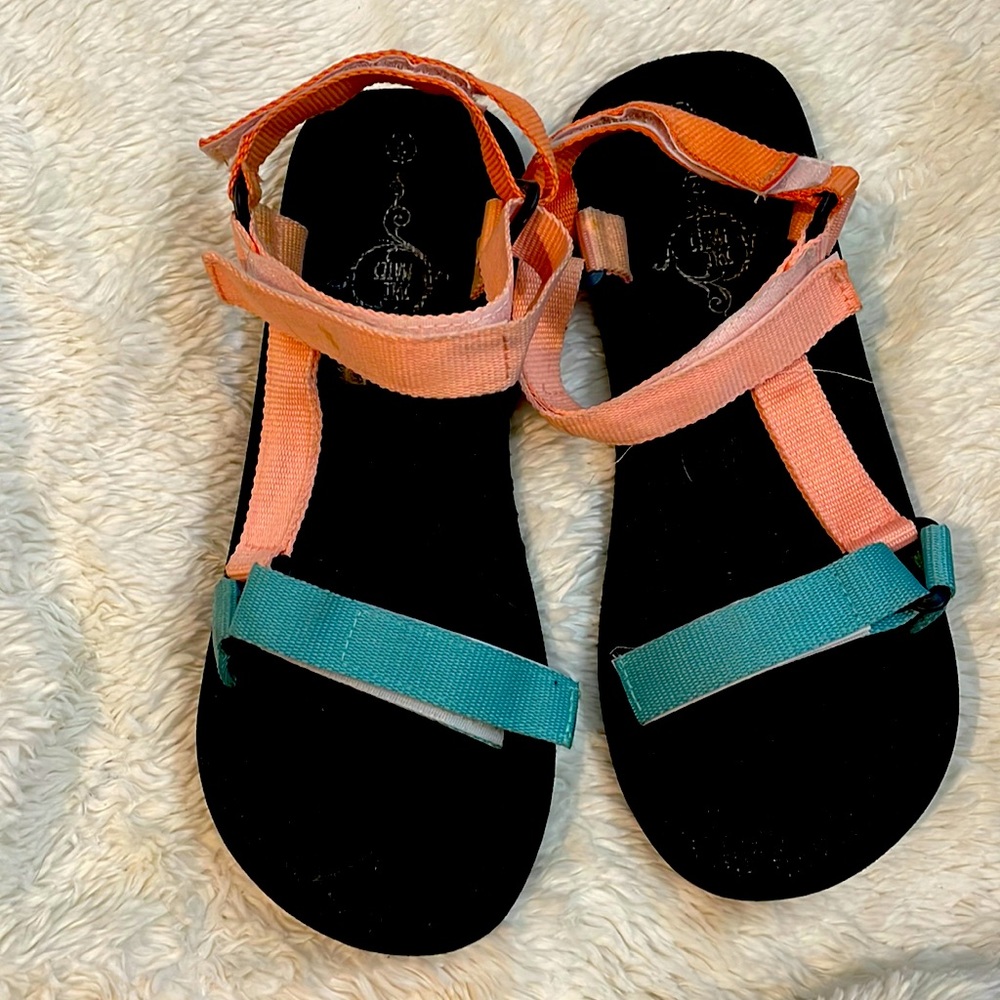 Pink & Blue Velcro Sandals